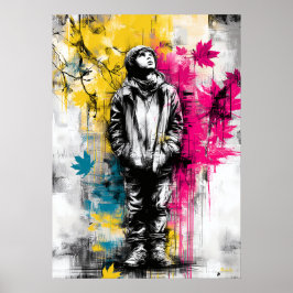 Modern Urban Emotional Portrait Contemporary Art Poster