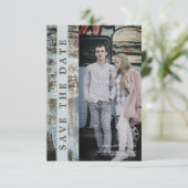 Modern Urban Grunge Romantic Engaged Couple (Staand voorkant)