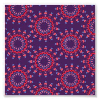 Modern Urban Hearts Violet Pattern Foto Afdruk