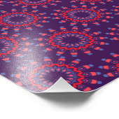 Modern Urban Hearts Violet Pattern Foto Afdruk (Hoek)