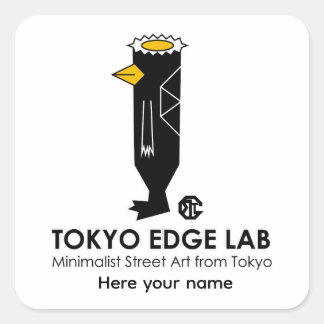 Modern Urban Japans Yokai Kappa - Tokyo Edge Lab Vierkante Sticker