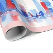 Modern urban landscape cadeaupapier (Rol Hoek)