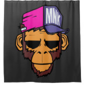 Modern Urban Monkey Douchegordijn (Voorkant)