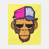 Modern Urban Monkey Fleece Deken (Voorkant)