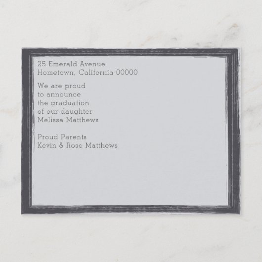 Modern Urban Photo Lijst Afstuderen Briefkaart (Achterkant)