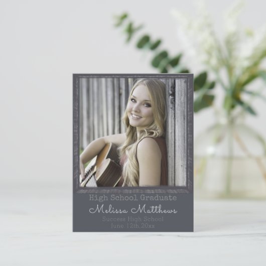 Modern Urban Photo Lijst Afstuderen Briefkaart (Staand voorkant)