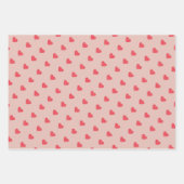 Modern Urban Red Hearts Pattern Inpakpapier Vel (Voorkant)