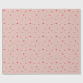Modern Urban Rood Hartjes Patroon Cadeaupapier (Vlak)