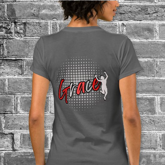 Modern Urban Script Grace Life Monogram Winnaar T-shirt