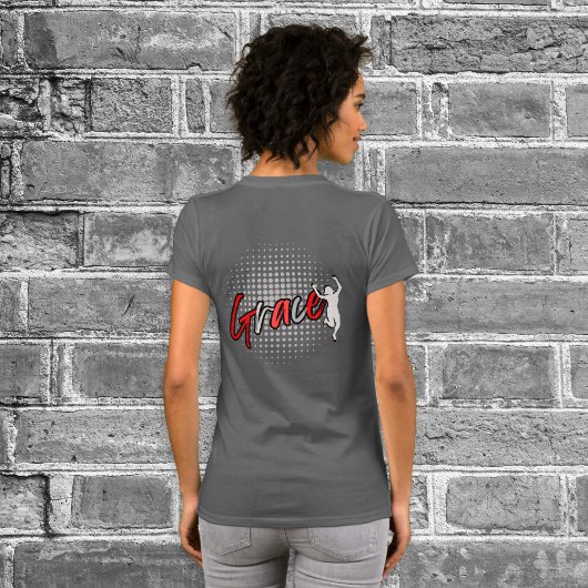 Modern Urban Script Grace Life Monogram Winnaar T-shirt