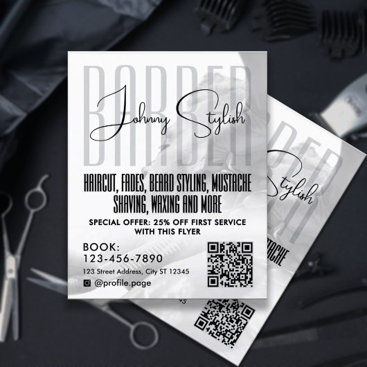 Modern urban style barber shop Flyer