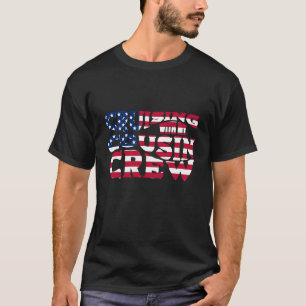 Modern USA Flag COUSIN CREW T-shirt