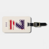 Modern USA Flag Monogram Z Bagagelabel (Voorkant horizontaal)