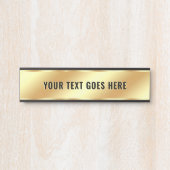 Modern Uw aangepaste tekst Goud Elegante kamernaam Deurbordje (Voorkant)