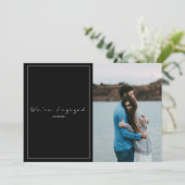 Modern uw blije foto, verloving aankondiging (Staand voorkant)