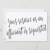 Modern "Uw dienst als ambtenaar wordt gevraagd" Kaart (Voorkant)