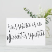 Modern "Uw dienst als ambtenaar wordt gevraagd" Kaart (Staand voorkant)