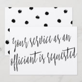 Modern "Uw dienst als ambtenaar wordt gevraagd" Kaart (Voorkant / Achterkant)