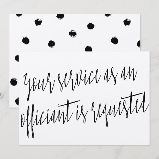 Modern "Uw dienst als ambtenaar wordt gevraagd" Kaart (Voorkant / Achterkant)