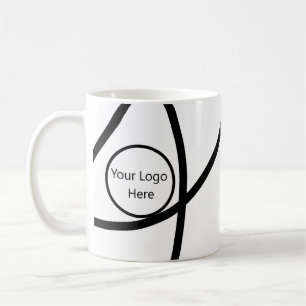 modern uw logo hier Minimalistisch Abstract Koffiemok