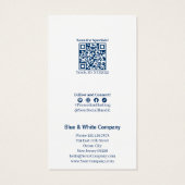 Modern Uw Promotie Blauw Wit Cadeaubon Kaart (Achterkant)