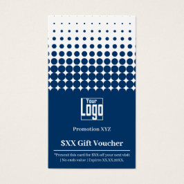 Modern Uw Promotie Blauw Wit Cadeaubon Kaart