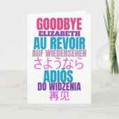 Modern vaarwel kaart (Voorkant)