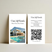 Modern Vacation Rental Guest House Photo QR Code Visitekaartje