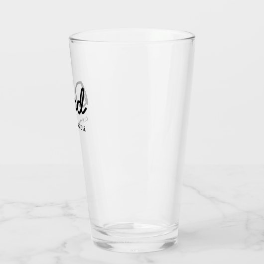 Modern Vader | Namen Kinderen Vaderdag Script Glas (Links)