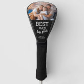 Modern Vaderdag Best Dad van Par Custom Photo Golfheadcover (Voorkant)