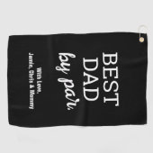 Modern Vaderdag Custom Best Dad beroemd gemaakt do Golfhanddoek (Horizontaal)