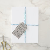 Modern Vaderdag Doodle Patroon Millennial Vader Cadeaulabel (Met Touw)