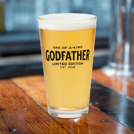 Modern Vaderdag Gift for Godfather Gepersonaliseer Glas