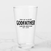 Modern Vaderdag Gift for Godfather Gepersonaliseer Glas (Voorkant)