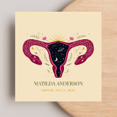 Modern Vagina Design Geboortecoach Verloskundige R Vierkante Visitekaartje