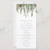 Modern vakantie huwelijksceremonie programma (Achterkant)