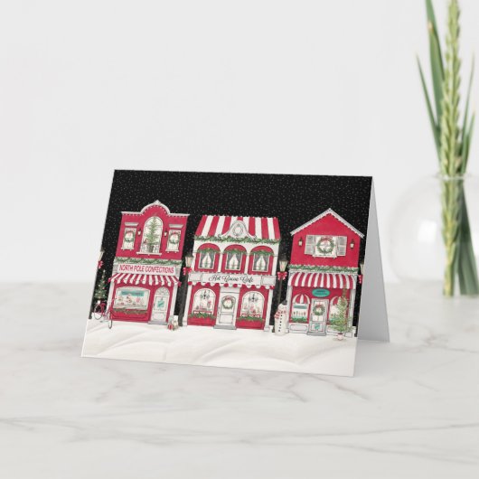 Modern  vakantiedorp wenskaart kaart (Voorkant)