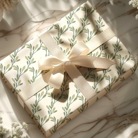 Modern Vakantiegroen Kerstmis Cadeaupapier