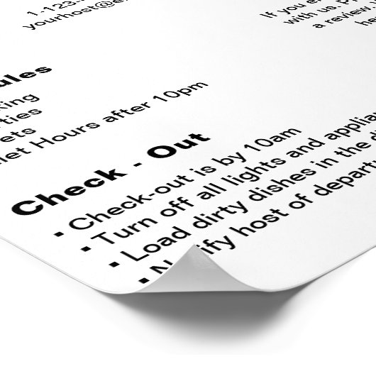 Modern Vakantiehuis Huis Welkom Poster (Hoek)