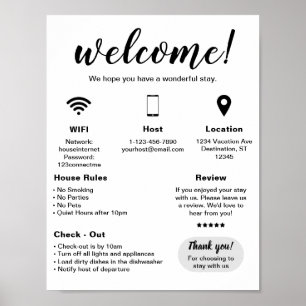 Modern Vakantiehuis Huis Welkom Poster