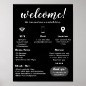 Modern Vakantiehuis Huis Welkom Poster (Voorkant)