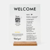 Modern vakantiehuis Welkom Acryl Bord (Voorkant)