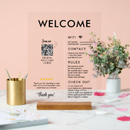 Modern vakantiehuis Welkom Acryl Bord