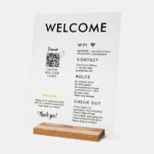 Modern vakantiehuis Welkom Acryl Bord (Hoek)