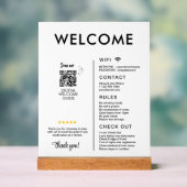 Modern vakantiehuis Welkom Acryl Bord (Neutraal)