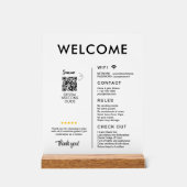 Modern vakantiehuis Welkom Acryl Bord (Voorkant)