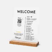 Modern vakantiehuis Welkom Acryl Bord (Hoek)