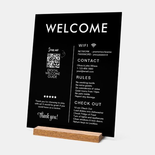 Modern vakantiehuis Welkom Acryl Bord (Hoek)