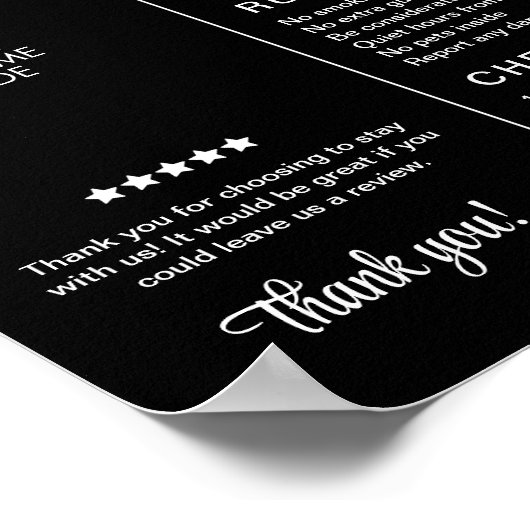 Modern vakantiehuis Welkom Poster (Hoek)