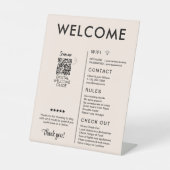 Modern vakantiehuis Welkom Reclamebord Met Voetstuk (Voorkant)